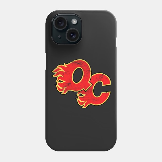 Quad City Flames - Hockey Team - Vintage/Faded Design Phone Case by CultOfRomance