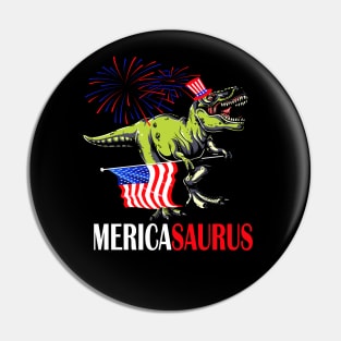 Mericasaurus 4th of july independence day gift Pin