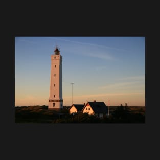 Blåvand lighthouse at sunset T-Shirt