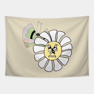 Smiling Flower Faces Tapestry