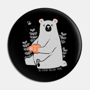 'In Your Bear Time' Animal Conservation Shirt Pin