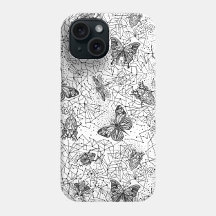 White Galactic Bugs Phone Case