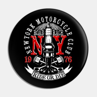 NY Motorcycle Club Pin