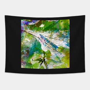 Intuitive Organic Abstract Watercolor in Green Tapestry