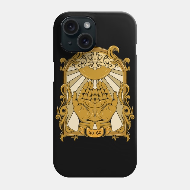 Praying Gold Hands Phone Case by Ronin