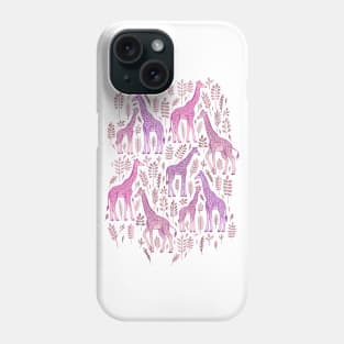 Pink Giraffe Pattern Phone Case