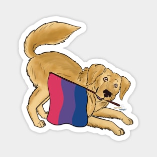 Pride Doggos Alternate: Bisexual Golden Retriever Magnet