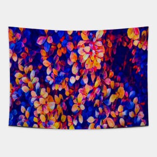 Colorful Leaves Petals Tapestry
