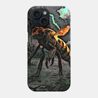 watercolor honey bee dinosaur nightmare Phone Case