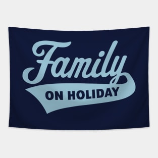 Family On Holiday (Family Vacation / Skyblue) Tapestry