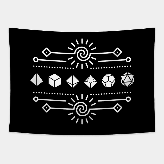 Ornamental Dice Set of Occultist Tabletop RPG Gaming Tapestry by pixeptional