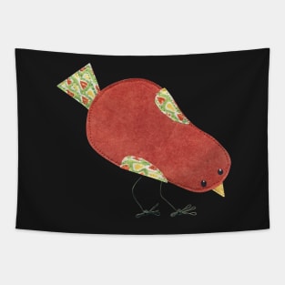 Funky little fabric art bird Tapestry