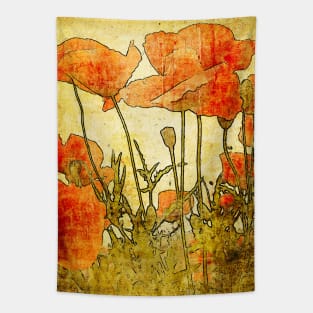 Bright poppy Tapestry