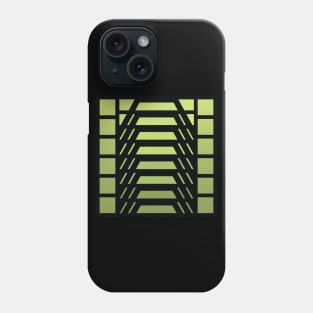 “Dimensional Stairway (No.2)” - V.6 Green - (Geometric Art) (Dimensions) - Doc Labs Phone Case