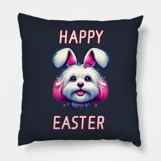 Maltipoo Easter Bunny Pillow