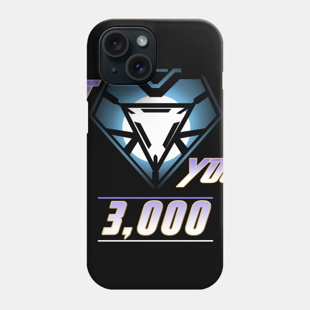 Love You 3,000 Phone Case by amodesigns