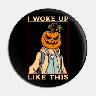 Funny Pumpkin Meme Graphic Men Kids Women Halloween Pin