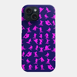 Snowboarders on Blue: No.1 Phone Case