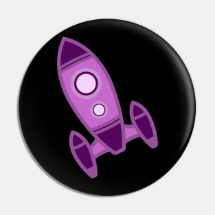 Purple Spaceship Pin