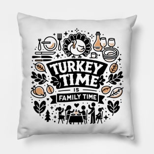 Turkey and Gratitude on the Menu Pillow
