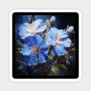 Blue Flower Magnet