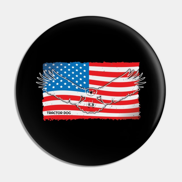 American Flag with Eagle Pin by tractordog