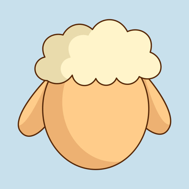 cute flat sheep character design by danarrr