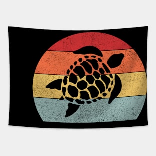 Sea Turtle Retro Vintage Tapestry