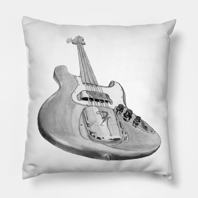 F Bass guitar Pillow by leo_vom