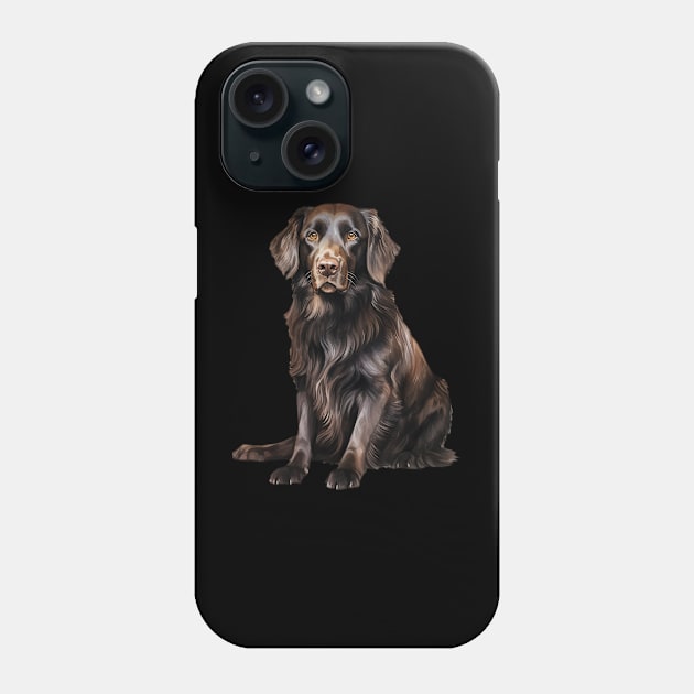 Flat-Coated Retriever Phone Case by DavidBriotArt