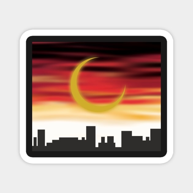 Crescent City inspired digital painting Magnet by artofnella