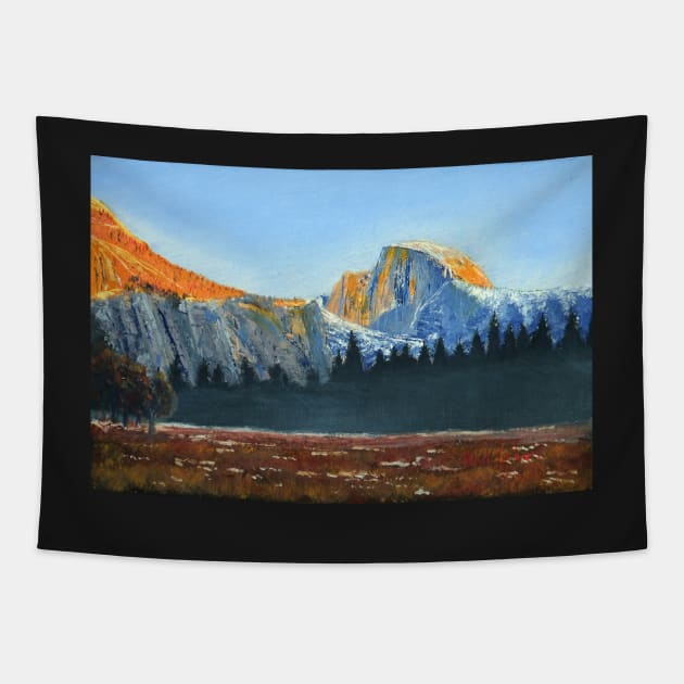 Half Dome afternoon at Yosemite National Park Tapestry by pops