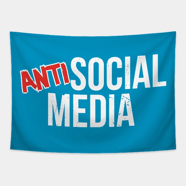 Antisocial Media (v1) Tapestry by bluerockproducts