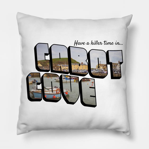 Have a Killer Time in Cabot Cove Pillow by Xanaduriffic