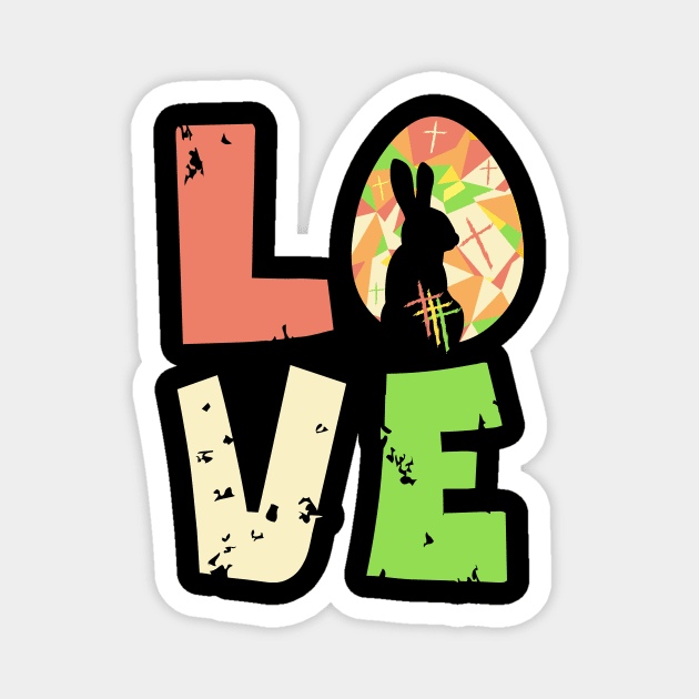 Love Easter Christian Cross Magnet by The WYLD Tribe