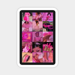 pink baddie aesthetic Magnet