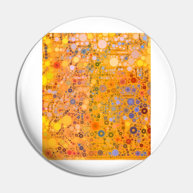 Orange Circle Pattern Pin by Dturner29