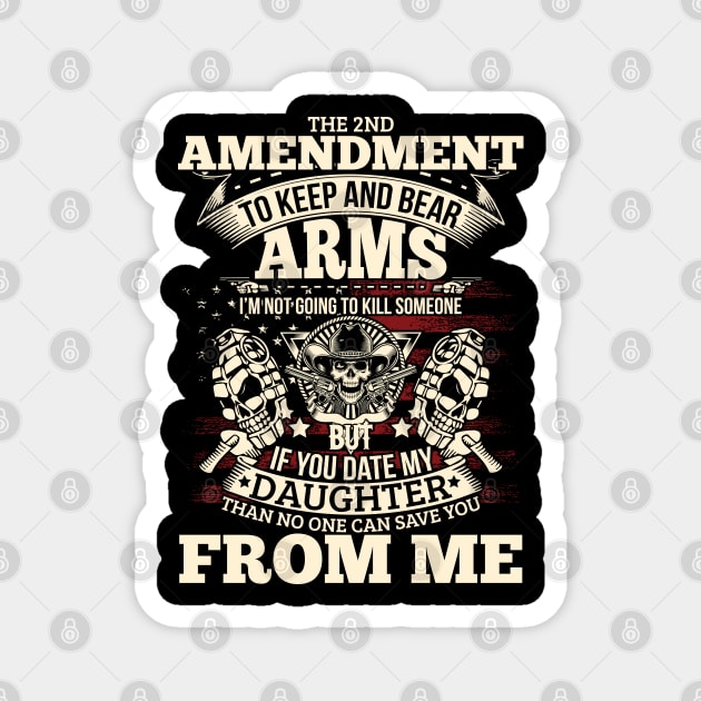 The 2nd Amendment, To Keep and bear arms Magnet by Silly Me Studio