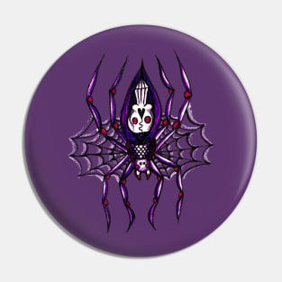 Skull Spider Pin