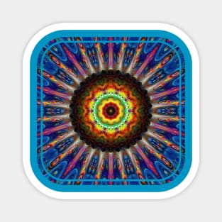 Strange Colorful Eyeball Abstract Geometric Design Magnet