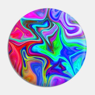 Abstract Colorful Marble Pattern Pin