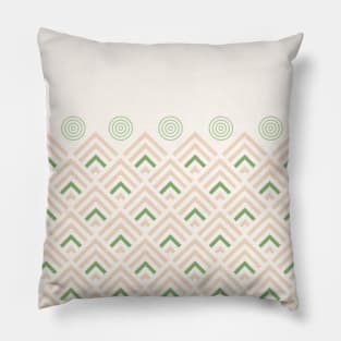 Pink pattern green geometric cute Pillow