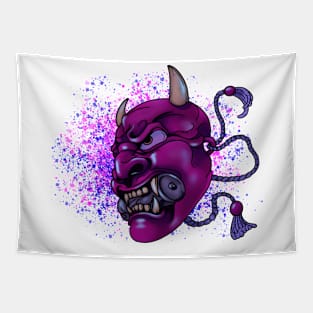 Samurai`s Mask Tapestry