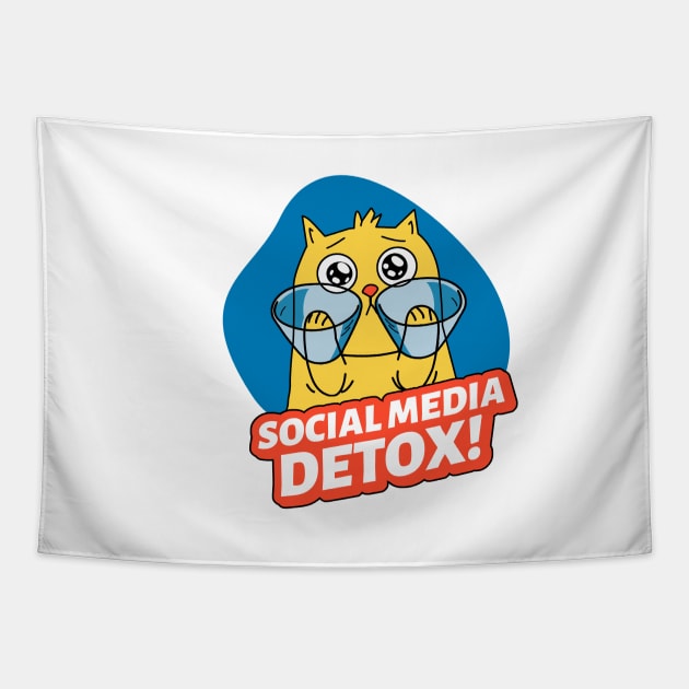 Social media detox Tapestry by SashaShuba