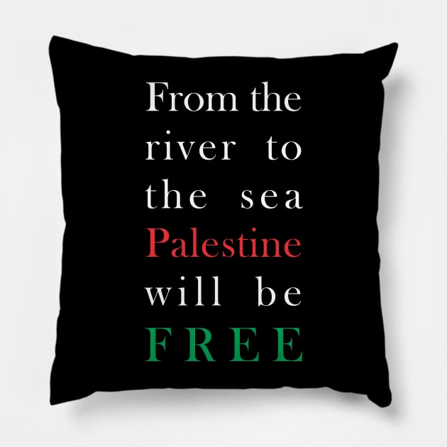From the river to the sea, Palestine will be free Pillow by Sofiyyah Siyah