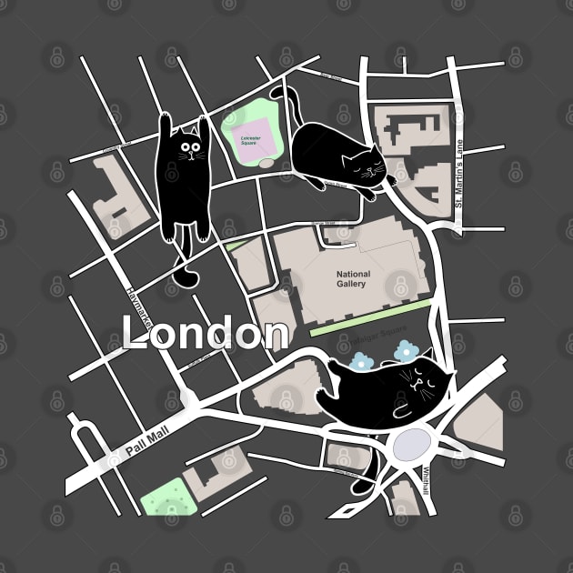 Copy of Map of London with Cats by PocketRoom