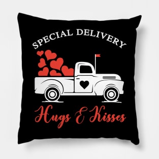 Special delivery Hugs kisses, Valentines Truck, Love Cutting File, Vintage truck, Heart truck Pillow