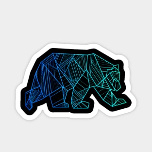 Geometric Bear Shirt Camping and Hiking  Wilderness Magnet