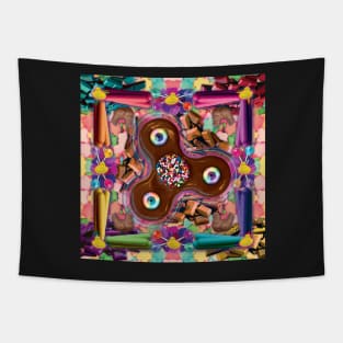 Spiral into the chocolate fidget spinner Tapestry