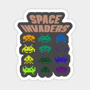 Space Invaders Retro Gaming Vintage Magnet